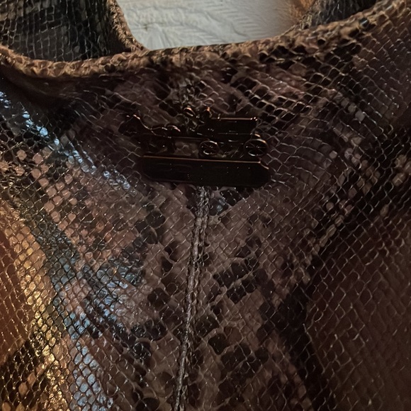 Coach Limited Edition Snakeskin 🐍Embossed Leather Bag⚠️FIRM⚠️ - Picture 2 of 16